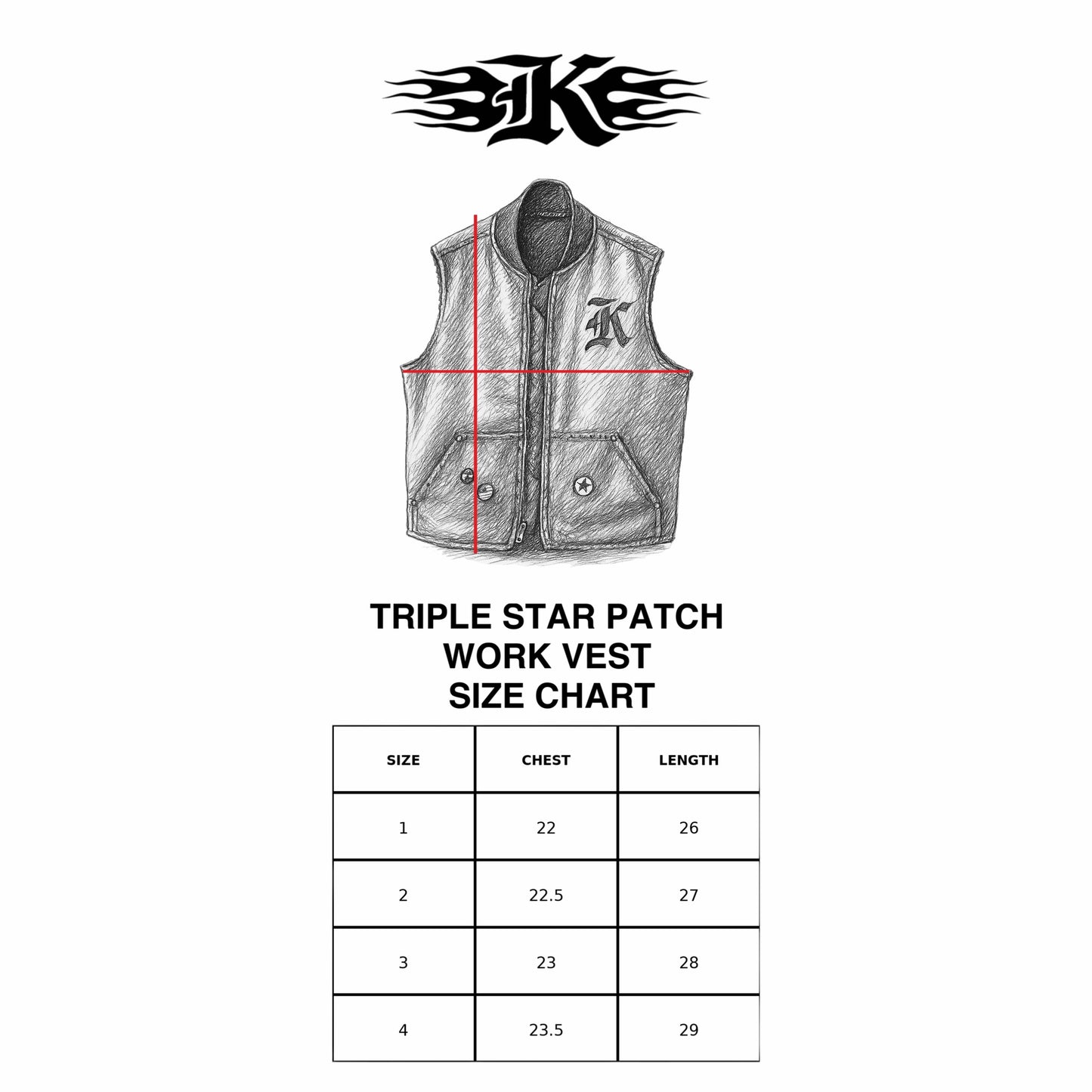Triple Star Patch Work Vest